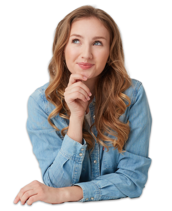 photo-young-smiling-blonde-woman-wears-denim-shirts-sitting-white-table-touches-chin-dreaming